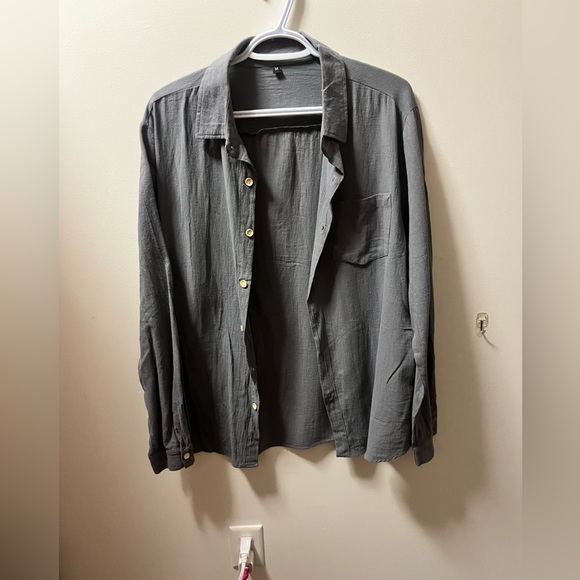 Grey Button-up - Picture 1 of 2